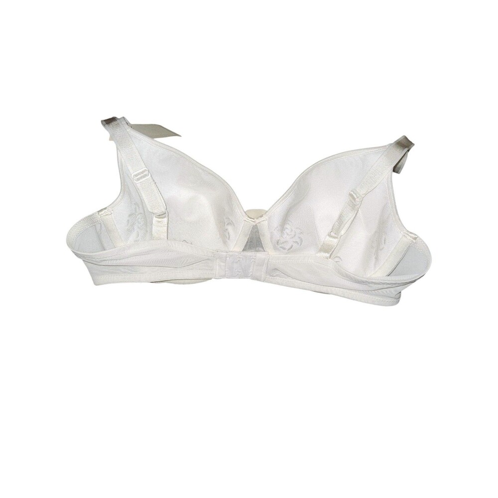 Bali 3551 Cooling Effects Shaping UW Bra Mesh Floral Cut Outs Women's 38C White - Picture 5 of 5